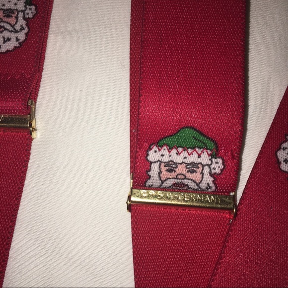Vintage | Accessories | Vtg Santa Claus Printed Christmas Suspenders